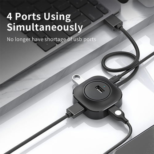 Macbook Pro Hub Multifunctional 4-In-1 USB2.0 Hub Splitter Black Supplier