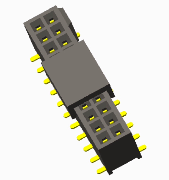 범프가있는 1.27mm 암 헤더 SMT 유형