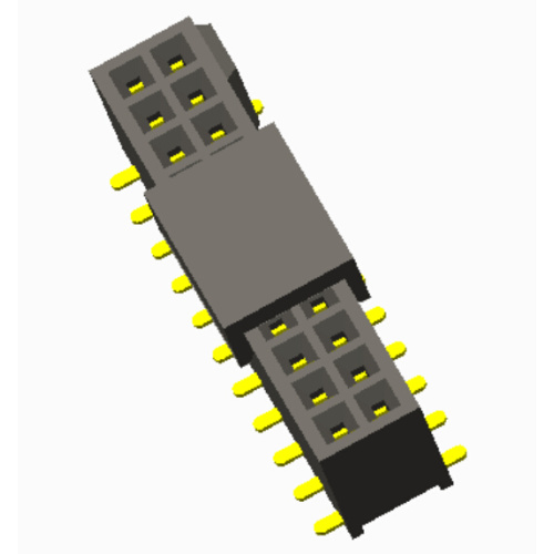 범프가있는 1.27mm 암 헤더 SMT 유형