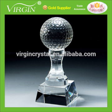 New Design 3D crystal golf trophy, 3D laser crystal trophies award