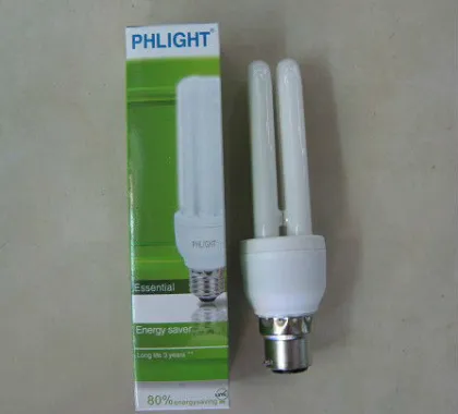 220v E27 20w 2U energy saver sunlite lamps