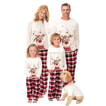Customized Family Christmas Pajamas - Winter New Print Parent-Child Long-Sleeved Suit