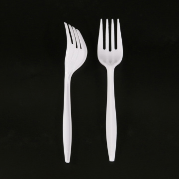 Plastic White Fork Spoon Color Disposable PP Plastic Fork for Fast Food