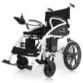 Czarny elektryczny składany wózek inwalidzki