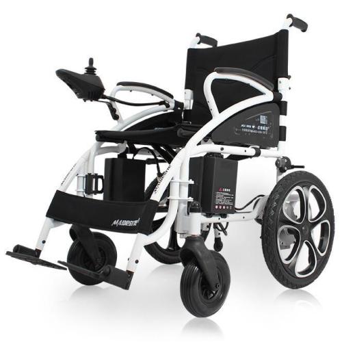 Fauteuil roulant pliant électrique noir