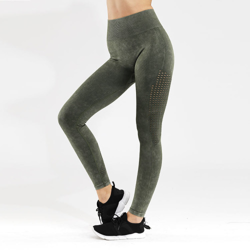 leggings da yoga per il controllo della pancia a vita alta delle donne