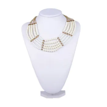 Necklace with acrylic bead and CCB, gold-plated iron chain, fashion jewelryNew