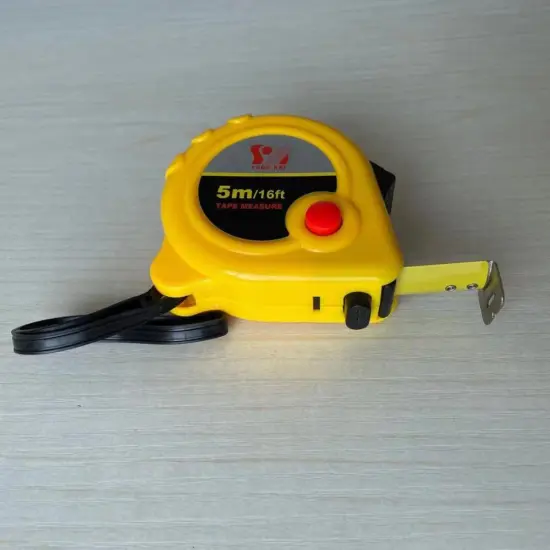 Steel tape with three control buttons