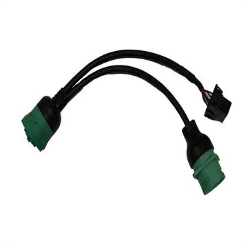 Hochwertiger CUMMINS 9-Pin-Stecker auf 9-Pin-Buchse und OBD-Buchse