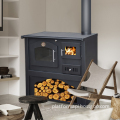 Hot Sale: Modern Cold Rolled Steel Wood Burning Stove Equipped with Oven