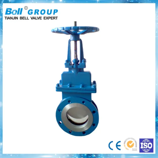 PN10 flange pneumatic knife ash valve