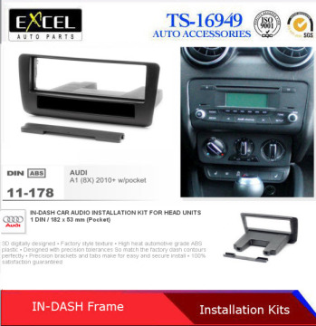 Car Radio Fascia Panel for Audi A1 (8X) 2010+ W/Pocket