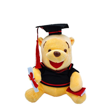 Partihandel urval: 20 cm Doctor's Hat Winnie The Pooh Teddy Bear Doll, Cute Bachelor's Gown Graduation Gifts &amp; Plush Toys for Students