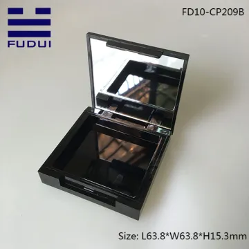 Square Single Plastic Eye Shadow Case With Mirror