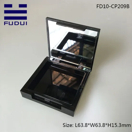 Square Single Plastic Eye Shadow Case With Mirror