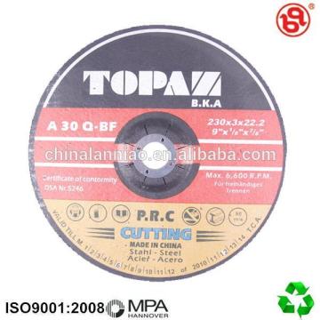 Abrasives cut off wheel for metal and steel