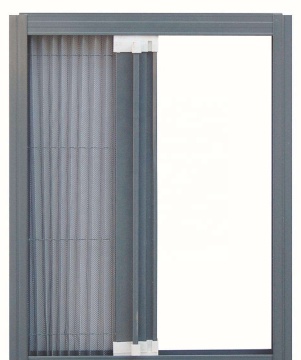 Folding printed polyester insect screens for doors