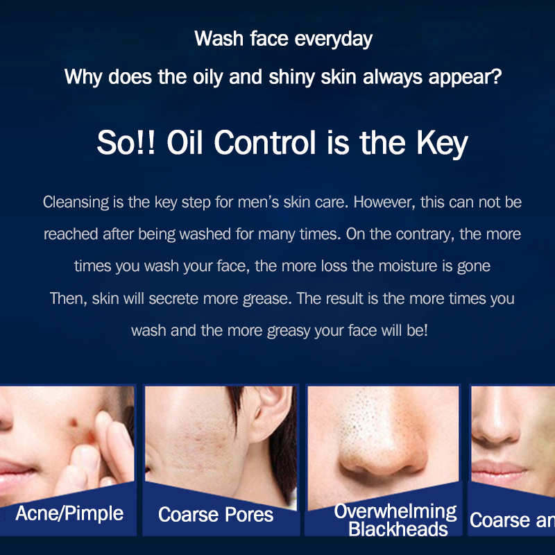 ROREC Hyaluronic Acid Whitening Men Face Cream Moisturizing Serum Anti Wrinkle Aging Oil-control Acne Treatment Face Skin Care