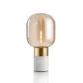 Petite lampe de table ronde LEDER