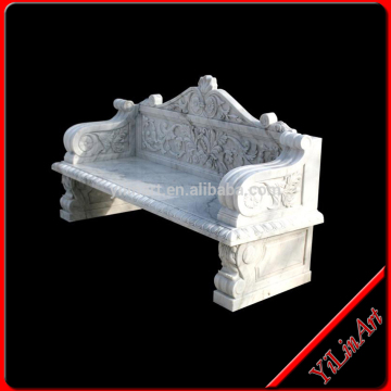 White Marble Bench With Lazyback(YL-S024)