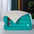 Double layer beibei blanket emerald green