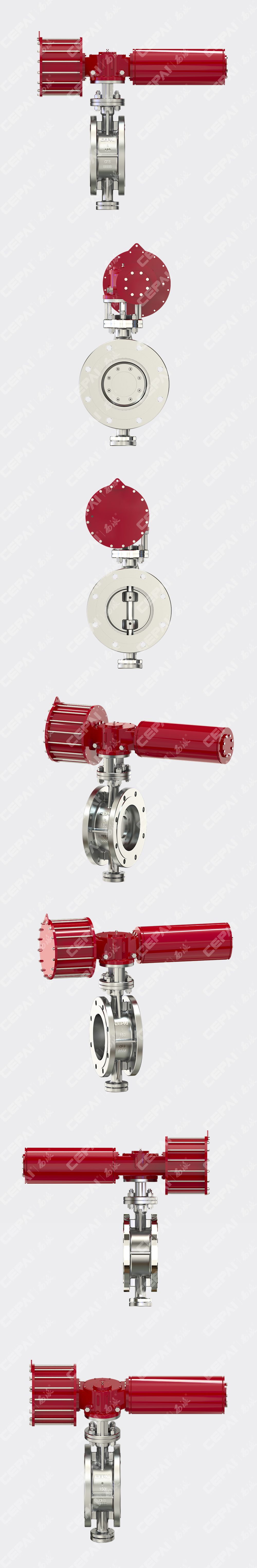 Pneumatic Triple Eccentric Butterfly Valve