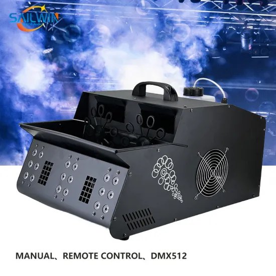 Sailwin Stage Equipment: DMX512 LED RGB 2000W Fog & Smoke Bubble Machine for Disco Bars & Parties