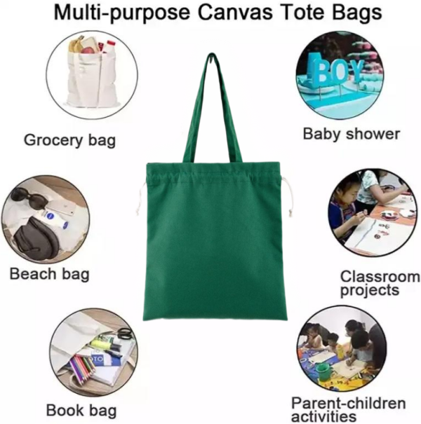 Custom Logo Printed Drawstring Cotton Bag
