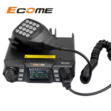 Ecome MT-690 Dual Band VHF UHF Long Radio Radio Radio Walkie Talkie Communicator Mini Car Mobile Radio