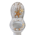 Duroplast Toilet Seat Soft Close in two-starfish pattern