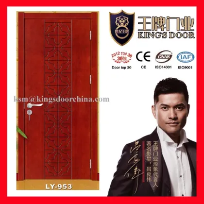 swing open style solid wooden paint doors