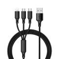 3-in-1 USB mobiele telefoon oplaadkabel