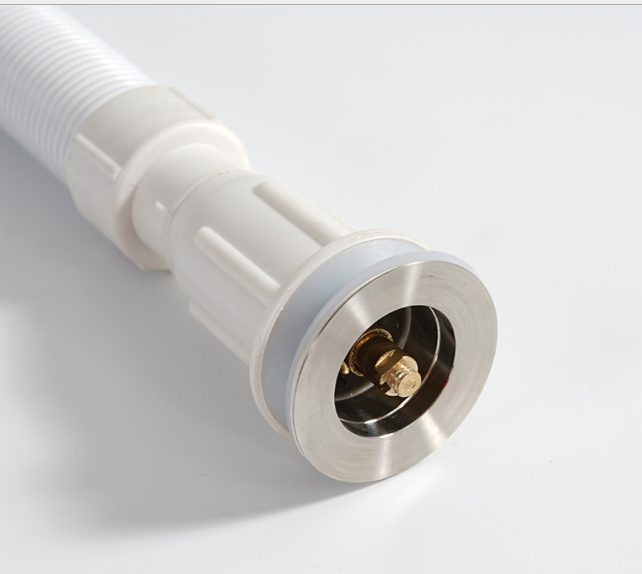 セラミックポップアップ廃棄物排水管を備えたシンク排水ホース用のバスルームPVCフレキシブル排水プラスチックパイプ