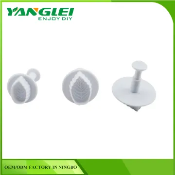 Rose Leaf Shape Cake Sugarcraft Cookie Plunger Cutter Mold