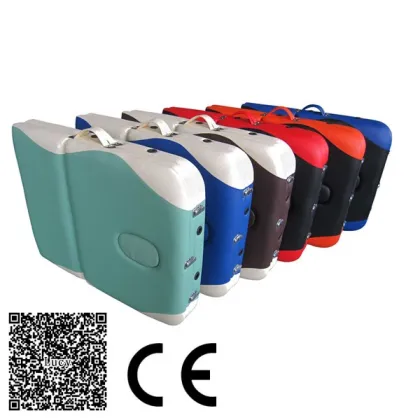 Beauty Bed 3 Section Aluminum Therapy Bed Spa Bed purple & beige