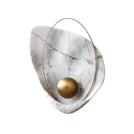 INSHINE Brass Annular With Marble Wall Lamp