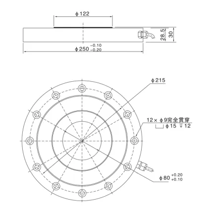 Low profile Compression Pancake Load Cell LFF