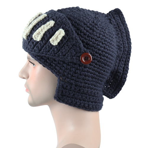 Roman knight knitted hat gladiator mask hat