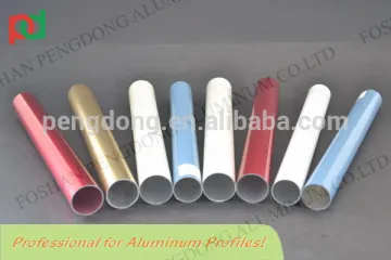 Anodized aluminium tube for curtains