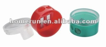 Plastic Pencil sharpener in round shape/ school stationery