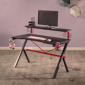 MORE DESIGN Free Sample Removable Home Corner Folding L Shape Writing Executive Office Computer Gaming Desk with Shelf