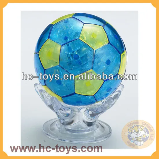 3D Crystal Football Puzzle, Football Puzzle, Soccer Crystal Puzzle, Football Assembly Toys
