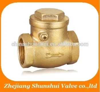 Forged horizontal Brass check valve for water oil SS6020