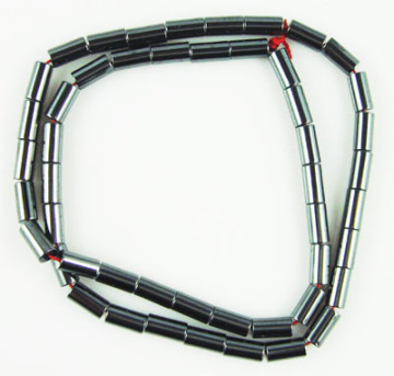 Koraliki z rurkami hematytowymi 6X8MM