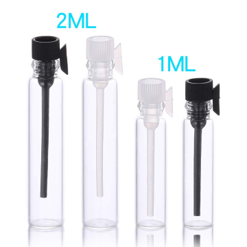 Pequeños viales de muestra botellas de perfume de vidrio 1 ml 2ml