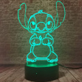 Luces nocturnas de animales de animales de anime de niños en 3D