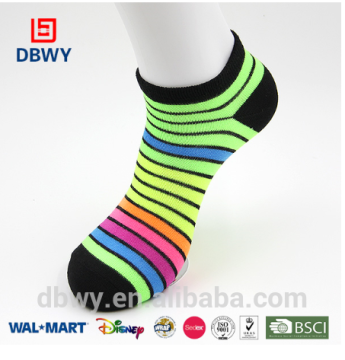 Popular colorful Strip Type Ankle Socks For Girls and Women