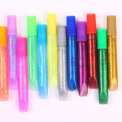 6 Color Gold Powder Glue Glitter Decoration DIY Painting Art Kits