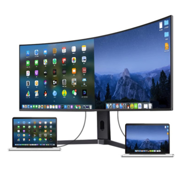 40-Inch Curved 60Hz 5K Resolution HDR IPS LED Monitor for Gaming & PC - DP & DC Interfaces