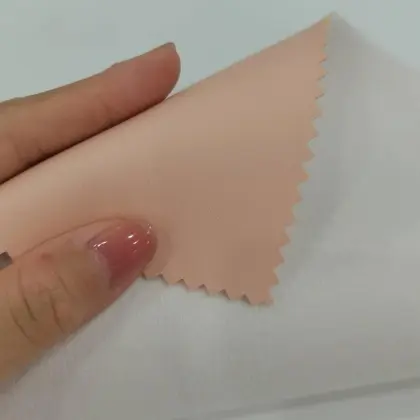 Skin Pink Fine Meshes PVC Leather